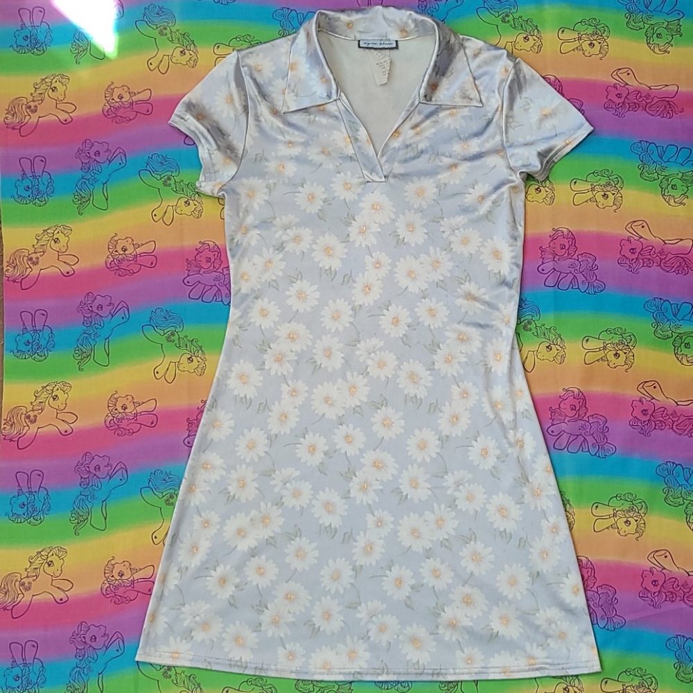 Daisy Mini Dress Baby Blue Nostalgia Y2K
